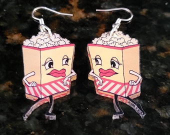 Popcorn "Lets all go to the Lobby" Earrings