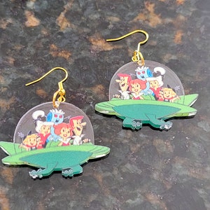 The Jetsons Flying Car Earrings