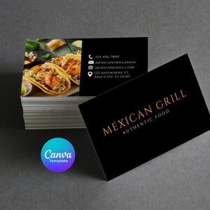 Sjabloon voor Mexicaans Restaurant-visitekaartjes