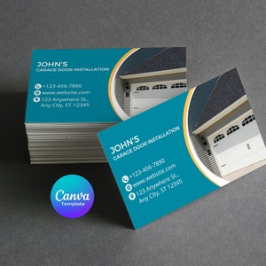 Modèle de Carte de visite d'installation de porte de garage