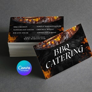 Szablon wizytówki firmy BBQ Catering