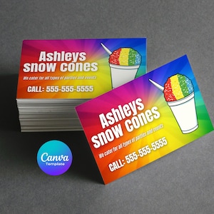 Snow Cone Business Card Template