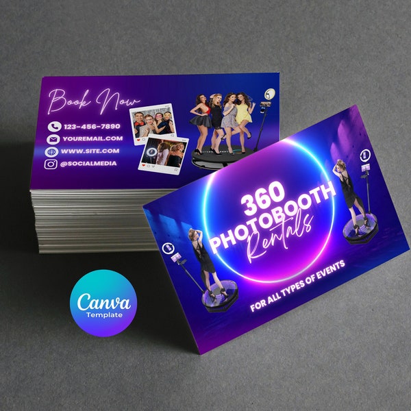 360 Photobooth Business Card Template