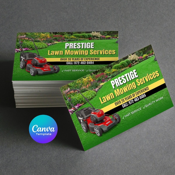 Landscaping business card template