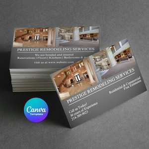 Sjabloon voor visitekaartjes van renovatiediensten