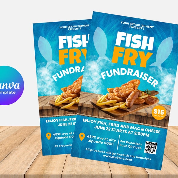 Fish Fry Fundraiser Flyer Template, Fish Fry Flyer Template