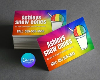 Snow Cone Business Card Template