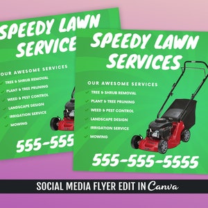 Lawn Care Flyer, Landscaping Flyer Template