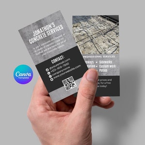 Plantilla de tarjeta de visita de servicios concretos
