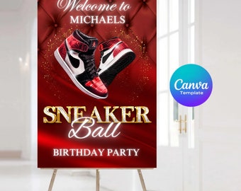 Sneaker Ball Welcome Sign Template