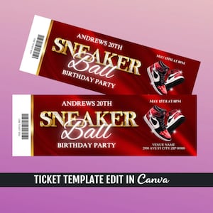 Sneaker Ball Ticket Template