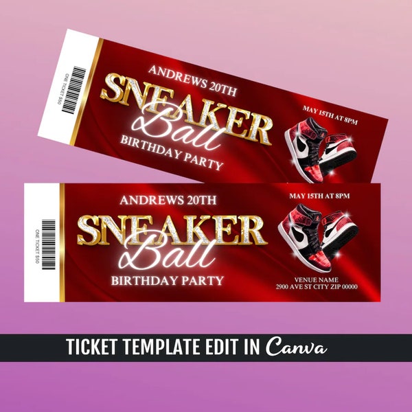 Sneaker Ball Ticket Template