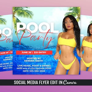 Pool Party Flyer Template