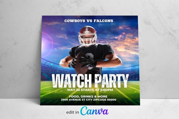 After Game Party Flyer Template - America football