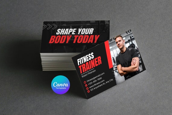 Personal Trainer Business Card, Fitness Trainer Business Card