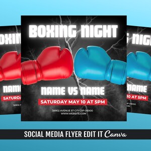 boxing night flyer template