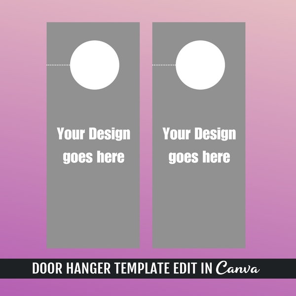 Door Hanger Template, Blank Door Hanger Template, Printable Door Hanger Template