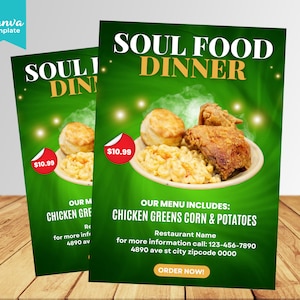 Soul food dinner flyer template