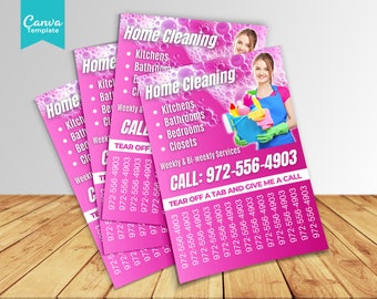 Cleaning Flyer Tear off a tab Flyer Template