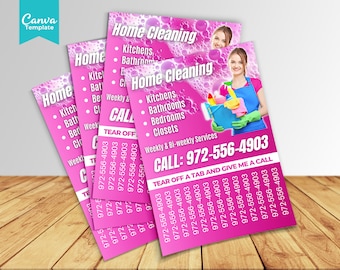 Cleaning Flyer Tear off a tab Flyer Template