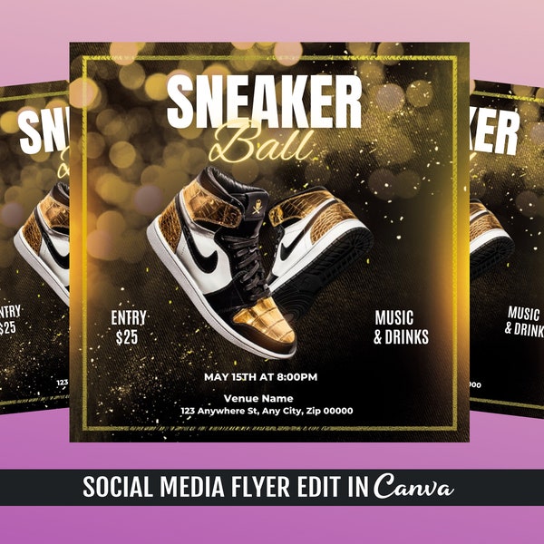 Sneaker Ball Ticket Template - Etsy