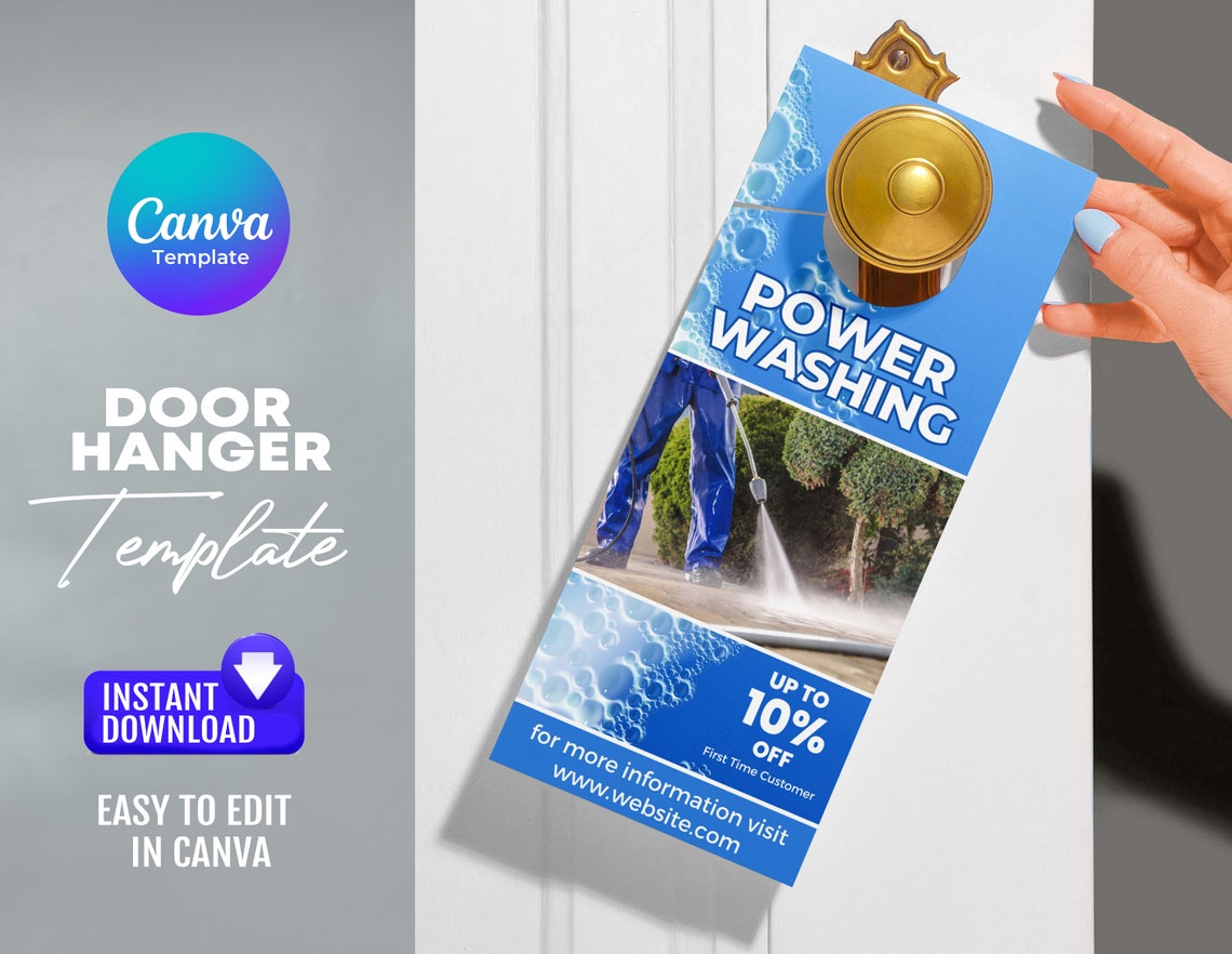 Power Washing Door Hanger Template, Pressure Washing Door Hanger ...