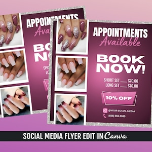 Nail Flyer Template, Nail Flyer Price List Flyer