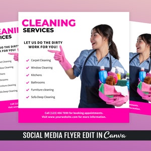 Cleaning business flyer template