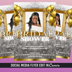 Bridal Shower Flyer Template, Bridal Shower Invitation