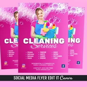 Cleaning services flyer template