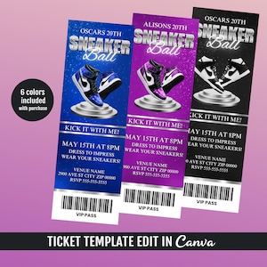 Sneaker Ball Ticket Template