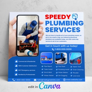 Klempner-Services-Flyer-Vorlage, Klempner-Business-Flyer