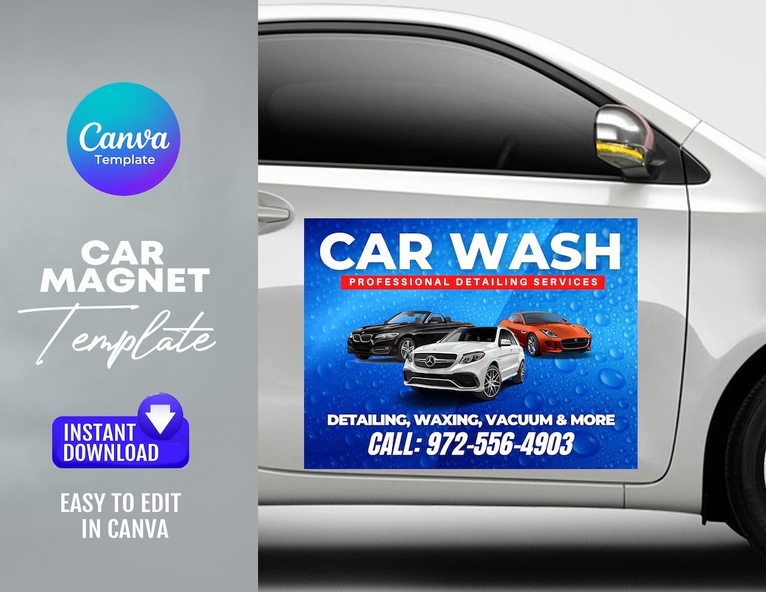 Carwash Business Car Template Etsy