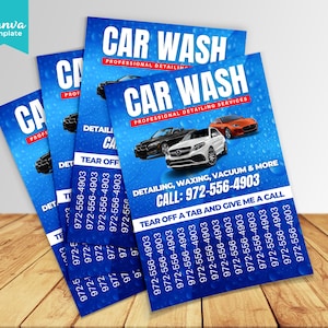 Carwash Flyer Tear off a tab Flyer Template