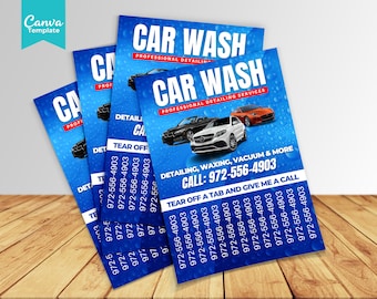 Carwash Flyer Tear off a tab Flyer Template