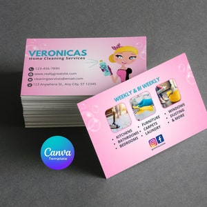 Modelo de cartão de visita de serviços de limpeza, Cartão de visita de limpeza