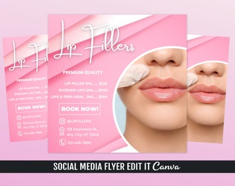 Lip Fillers Flyer Template 