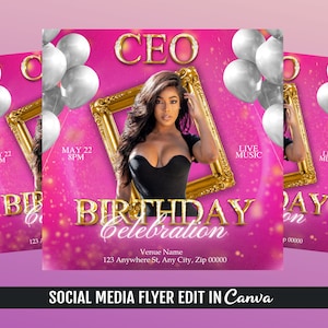 CEO Birthday Celebration Flyer Template