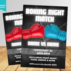Boxing Night Flyer Template