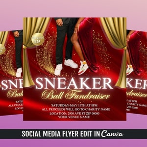 Sneaker Ball Flyer Template Sneaker Ball Spendenaktion Flyer Sneaker Ball Charity Flyer