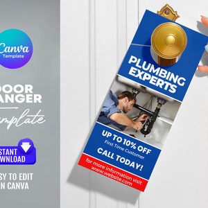Plumber services door hanger template