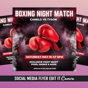 Boxing Night Flyer Template