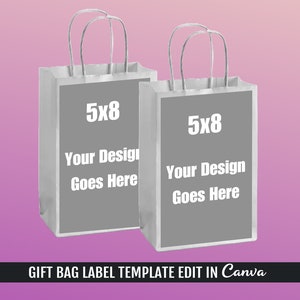 Gift bag label template