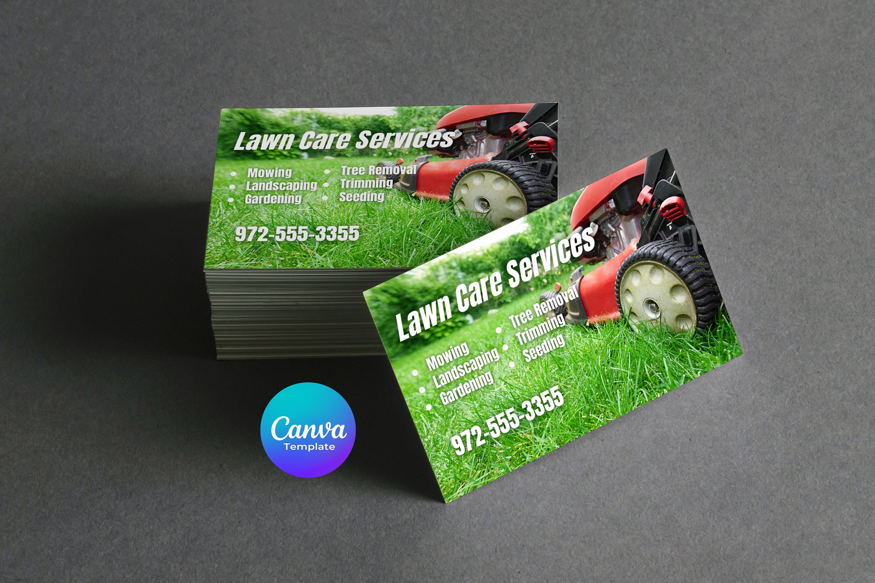 Landscaping Business Card Template Etsy