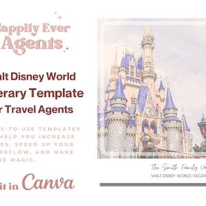 Travel Agent Itinerary Template - WDW || Briar Rose Collection