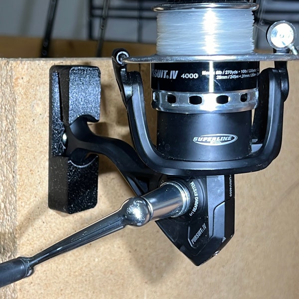 SET OF X4 Fishing Reel Wall Mounts. Fits 4K to 10K Series Spinning Reels