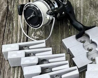 Fishing Reel Wall Mounts Display TEN PACK (X10) Fits Most 3K to 10K Series Spinning Reels