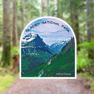Glacier National Park Sticker, Montana Sticker, National Park Decal