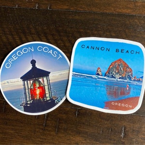 Oregon Coast Sticker Pack, Lighthouse Art, Pacific Northwest Sticker, Cannon Beach Sticker