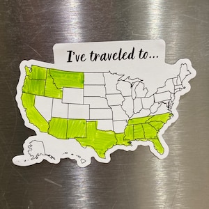 USA Map Magnet, Where I&#39;ve Been Map, Travel Tracker Map